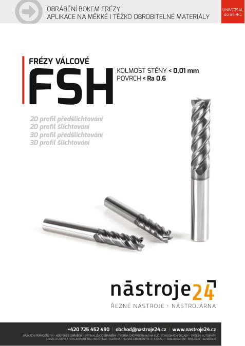 Náhled katalogu: Válcové frézy FSH